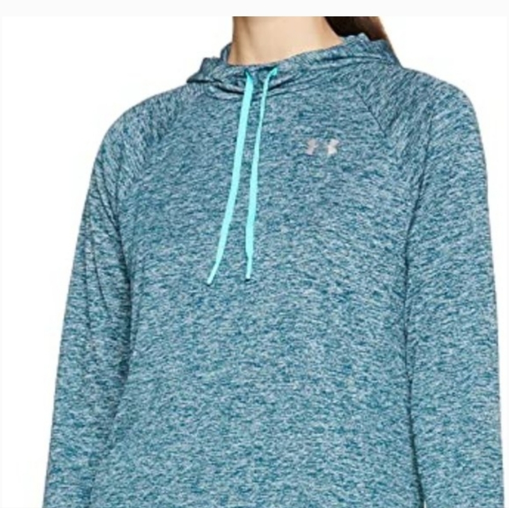 Under Armour Twisted Texh Hooded shirt Teal Women's size Large
